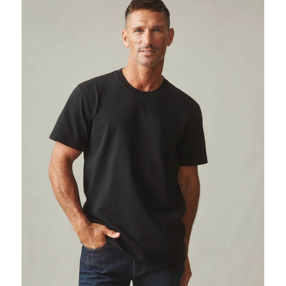 American Giant T-Shirt Mens M Black Vintage Crew Tee Cotton Short Sleeve NEW